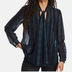 1. State Plaid blouse
